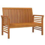 vidaXL Salon de jardin avec coussins blanc crème 2 Pièces Bois massif