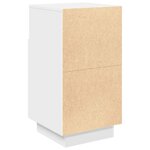 vidaXL Table de chevet avec 2 tiroirs blanc 36x36x68 cm