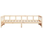 vidaXL Lit de jour sans matelas naturel 90x200 cm bois pin massif
