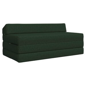 vidaXL Canapé-lit pliable Vert foncé 120 x 60 x 49 cm Tissu