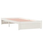 vidaXL Cadre de lit Blanc Bois massif 90x200 cm