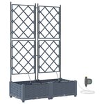 vidaXL Pots de jardin Gris clair 80 x 40 x 126 cm Acier