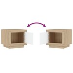 vidaXL Table basse blanc et chêne sonoma 51x50x45 cm bois d'ingénierie