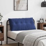 vidaXL Coussin de Dos Bleu police 100 x 50 cm Tissu en velours côtelé