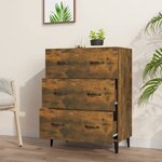 vidaXL Buffet chêne fumé 69 5x34x90 cm bois d'ingénierie