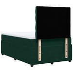 vidaXL Sommier à lattes de lit et matelas Vert foncé 120x200cm Velours