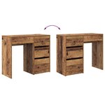 vidaXL Bureau Bois ancien 90 x 37 5 x 75 cm Bois d'ingénierie