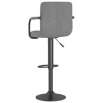 vidaXL Tabouret de bar Gris clair Velours