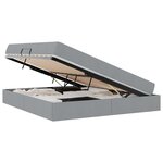 vidaXL Lit avec rangement et matelas Gris clair 160 x 200 cm Polyester