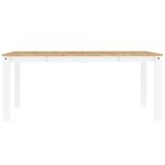 vidaXL Table à manger Panama blanc 180x90x75 cm bois massif de pin