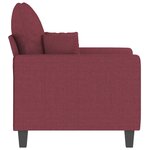 vidaXL Fauteuil Rouge bordeaux 60 cm Tissu