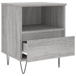vidaXL Table de chevet sonoma gris 40x35x50 cm bois d’ingénierie