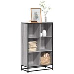 vidaXL Bibliothèque sonoma gris 65 5x33x107 5 cm bois d'ingénierie
