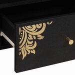 vidaXL Meuble TV Noir 100 x 33 x 46 cm Bois de mangue massif