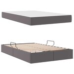 vidaXL Lit avec rangement et matelas avec matelas Gris 120 x 190 cm