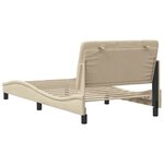 vidaXL Cadre de lit sans matelas crème 100x200 cm tissu