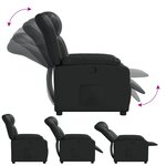 vidaXL Fauteuil inclinable Noir Similicuir