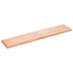 vidaXL Dessus de table bois massif traité bordure assortie
