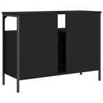 vidaXL Armoire lavabo de salle de bain noir 80x30x60 cm