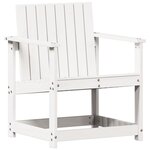 vidaXL Salon de jardin 3 Pièces blanc bois massif de pin