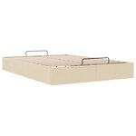 vidaXL Cadre de lit ottoman sans matelas crème 140x190 cm tissu