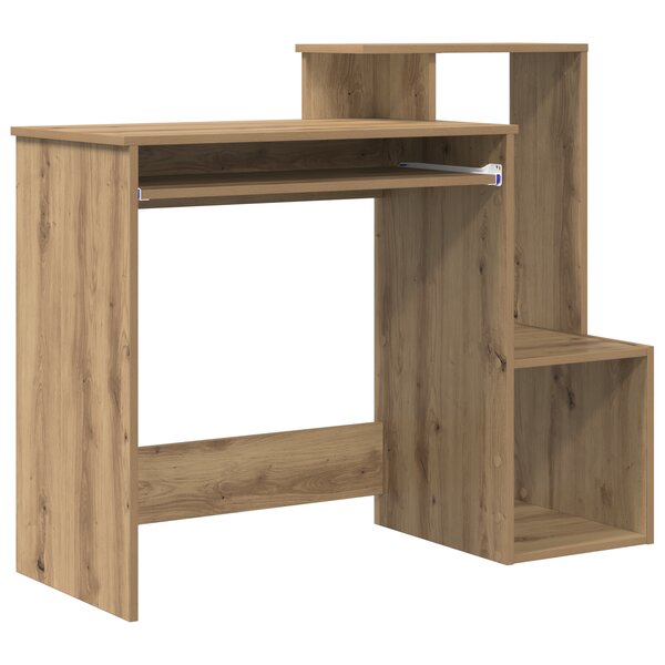vidaXL Bureau en chêne d'artisan Chêne d'artisan Panneau de particules