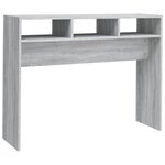 vidaXL Table console Sonoma gris 105x30x80 cm Bois d'ingénierie