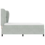 Lit box spring vidaXL avec matelas Gris clair 140x200 cm Velours