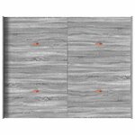 vidaXL Cadre de lit avec rangement Gris Sonoma 135 x 190 cm