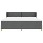 vidaXL Lit à Ressorts avec Matelas Crème 90x200 cm Tissu Gris foncé