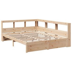 vidaXL Lit bibliothèque sans matelas 160x200 cm bois massif de pin