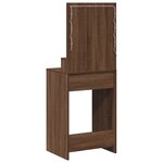 vidaXL Bureau de Maquillage avec Lumières LED - Chêne Marron - 50x41x135 cm