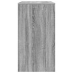 vidaXL Bureau avec étagère Gris 77 5 x 43 x 79 cm Bois d'ingénierie