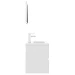 vidaXL Meubles de salle de bain blanc bois d'ingénierie
