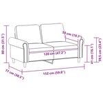 vidaXL Canapé à 2 places Gris 120 cm Similicuir