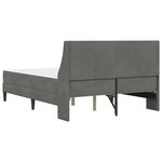 vidaXL Cadre de lit avec matelas Gris foncé 140 x 200 cm Velours