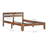 vidaXL Cadre de lit sans matelas bois massif 120x200 cm