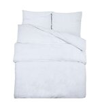 vidaXL Ensemble de housse de couette Blanc 200x220 cm Coton