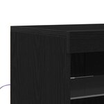vidaXL Buffet LED Chêne noir 41 x 37 x 100 cm Bois d'ingénierie