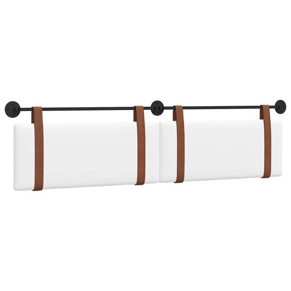 vidaXL Tête de lit suspendue Blanc PU antique