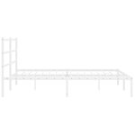 vidaXL Cadre de lit métal avec tête de lit blanc 183x213 cm