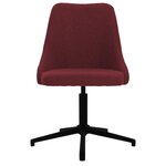 vidaXL Chaise pivotante de salle à manger Rouge bordeaux Tissu