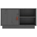 vidaXL Meuble TV Gris 70x34x40 cm Bois de pin massif