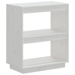 vidaXL Bibliothèque Blanc 60x35x71 cm Bois de pin massif
