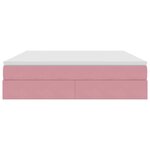 vidaXL Lit avec rangement et matelas Rose 160 x 200 cm Velours