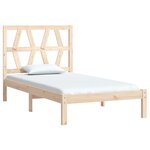 vidaXL Cadre de lit sans matelas bois massif 100x200 cm