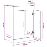 vidaXL Meuble sous lavabo de salle de bain Sonoma gris