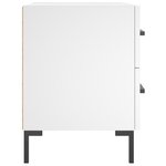 vidaXL Tables de chevet 2 Pièces blanc 40x35x47 5 cm bois d’ingénierie