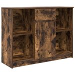 vidaXL Buffet avec tiroir chêne fumé 101x35x76 cm bois d'ingénierie