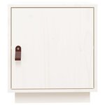 vidaXL Table de chevet Blanc 40x34x45 cm Bois de pin massif